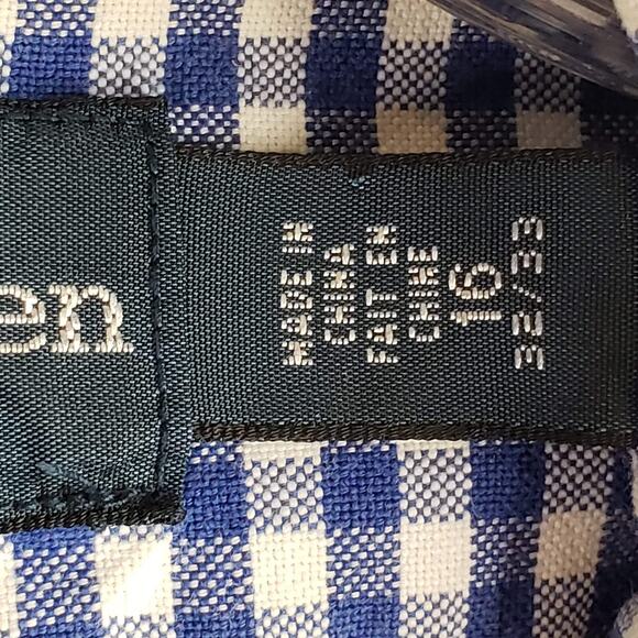 Polo Ralph Lauren Shirt Oxford Mens Medium 16 Blue Gingham Check LS Button Down - Picture 8 of 10